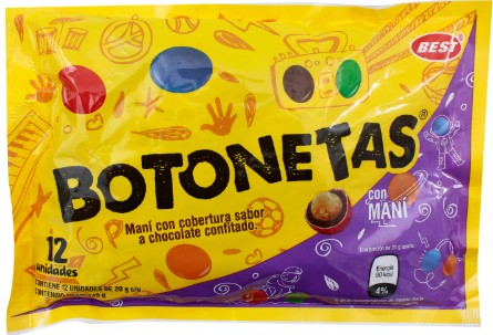 BOTONETAS MANI CON CHOCOLATE 240gr